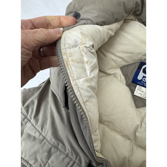 Penfield Down Vest Tan Winter Outdoors Pockets Sleeve Snow Guards Rugged Medium - Picture 5 of 10